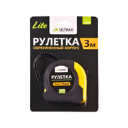 Рулетка Ultima Lite, 3мх16мм, обрезин пластик корп (12)